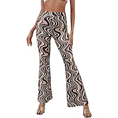 preiswerte Unterteile-Hippie Retro Vintage Boho 1970er Disko Hose Glockenhose Hose mit weitem Bein Yoga-Hose Damen Kostüm Jahrgang Cosplay Hosen Schlager Outfit