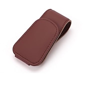 preiswerte Ablagefächer fürs Auto-Auto-Sonnenblenden-Brillenhalter - Magnetischer Leder-Brillenclip und Ticketkartenhalter Auto-Sonnenblenden-Zubehör