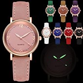 abordables Relojes de Cuarzo-Reloj de cuarzo de lujo para mujer, reloj de pulsera de cuarzo a la moda para mujer, pulsera de color de moda diversa y concisa de gama alta para reloj informal a juego para mujer