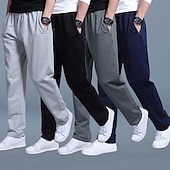 economico Gamba Dritta-Per uomo Pantaloni da tuta Pantaloni da jogging Pantaloni della tuta a gamba dritta Pantaloni sportivi Elastico in vita Gamba Dritta Semplice All'aperto Quotidiano Streetwear Nero Blu Reale