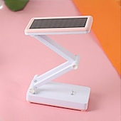 abordables Lámparas de escritorio-lámpara de mesa plegable solar regulable táctil lámpara de escritorio lámpara de mesa de protección ocular lámpara de mesa recargable solar portátil carga usb solar