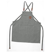 economico grembiule-grembiule da chef per donna e uomo, grembiule da cucina, grembiule da giardinaggio personalizzato con tasche, tracolla regolabile per falegnami, meccanici, pittori