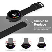 baratos Relógios Garmin-Pulseiras de Relógio para Garmin Forerunner 220/230/235/620/630/735XT Approach S20 / S6 / S5 Náilon Substituição Alça com ferramenta de remoção Ajustável Respirável Pulseira Esportiva Pulseira