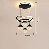 olcso Csillárok-40 cm-es szabályozható földgömb design fürt design függő könnyűfém réteges fordított festett felületek sziget északi stílus 220-240v