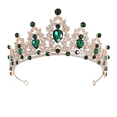 billige Bærbare tilbehør-europeisk og amerikansk lilla brud hodeplagg barokk krone rhinestone hodeplagg prinsesse krone bryllup hår tilbehør kjole tilbehør