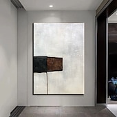 preiswerte Abstrakte Gemälde-handgemachtes handgemaltes Ölgemälde, modernes großes minimalistisches beige Diptychon-Gemälde auf Leinwand, abstrakte Gemälde in Beige- und Brauntönen, Originaldekor, kein Rahmen, ungedehnt