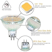 abordables Ampoules LED double broche-4 pièces gu5.3 mr16 led ampoule de projecteur blanc chaud 3000k/6000k 4w équivalent à 40w lampe halogène ac/dc 12v non dimmable