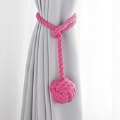 cheap Curtain Accessories-Rope Curtain Tassel Tie Backs Curtain Fringe Tiebacks Holdbacks Window Drapes Curtain Strap Buckle Holder Window Decorative Accessories