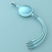 levne Kabely pro mobilní telefony-Nabíjecí stanice 3 Port Multi USB nabíječka Rychlé bezdrátové nabíjení 3 v 1 pro více zařízení Pro Mobilní telefon