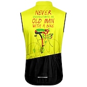 economico Giacche e gilet da uomo-Per uomo Gilet da ciclismo Maglia da Ciclismo Grafico Lettere &amp; Numeri Divertente Senza Maniche Bicicletta Gilet / Panciotto Top con 3 tasche posteriori Mountain Bike MTB Ciclismo su strada