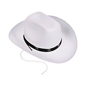 tanie Czapki męskie-Męskie Dla obu płci Kowbojski kapelusz Czarny Biały Bawełna Elegancki Podróże zachodni kowboj Na zewnątrz Urlop Równina Regulowany