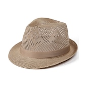 voordelige Herenhoeden-Voor heren Zonnehoed Soaker-hoed Safari hoed Gokker Hoed Strand Hoed Wit khaki Polyesteri Reizen Strandstijl Vakantie Strand Effen Zonbescherming