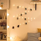 tanie Łańcuchy świetlne baterii-Lampki świetlne LED Oświetlenie Fotograficzne USB LED Bajkowe Lampki Zasilane Baterią Girlanda do Sypialni Domu na Imprezę Ślubną Dekoracja