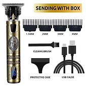 cheap Hair Removal-Hair Clippers for Men oupool Professional Cordless Hair Trimmer - Electric T-Blade Beard Trimmer Shaver Edgers Zero Gapped Mens Grooming Kit Rechargeable LCD Hair Cutting Kit - Gifts for Men(Gold)