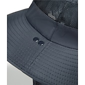 Недорогие Мужские головные уборы-Муж. Панама Шляпа от солнца Рыбацкая шляпа шляпа буни Светло-серый Военно-зеленный Полиэстер Путешествия Пляжный стиль на открытом воздухе Отпуск Полотняное плетение