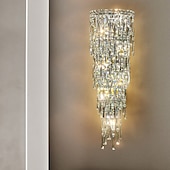 economico Luci da parete-applique da parete per interni cristallo di alta qualità k9 led soggiorno in stile nordico negozi caffè applique da parete in acciaio 110-240v