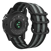 baratos Relógios Garmin-Pulseiras de Relógio para Garmin Forerunner 220/230/235/620/630/735XT Approach S20 / S6 / S5 Náilon Substituição Alça com ferramenta de remoção Ajustável Respirável Pulseira Esportiva Pulseira