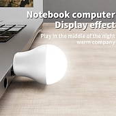economico Lampadine LED a sfera-luce notturna portatile mini usb protezione per gli occhi, luce di emergenza luce di alimentazione mobile, luci usb di notte lampadina plug-in per camera da letto, bagno, asilo nido, corridoio,