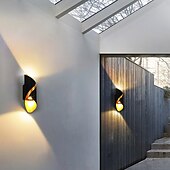 رخيصةأون مصابيح الحائط الخارجية-مصباح حائط LED خارجي 10 وات 800 لومن ألومنيوم خارجي IP65 مقاوم للماء مصباح غسالة حائط الحديقة ، شمعدان حائط ديكور للشرفة ac85-265v 3000k 6000k أسود / أبيض