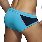 billiga Herrarnas simshorts-Herr Badkläder Badshorts Shorts Simkort Färgblock Komfort Andningsfunktion Utomhus Dagligen Utekväll Sport Hawaiisk Rubinrött Blå