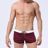 billiga badbyxor och surfshorts-Herr Boardshorts Badshorts Elastisk midja Lappverk Snabb tork Kort Dagligen Gym Badning Elegant och modernt Ledig / Sportig Svart Blå Microelastisk