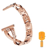 economico Cinturini per orologi Fitbit-Cinturino intelligente Compatibile con Fitbit Versa 4 Sense 2 Versa 3 Sense Versa 2 / Versa Lite / Versa SE / Versa Acciaio inossidabile Con diamantini Orologio intelligente Cinghia con lo strumento