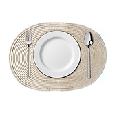 abordables Plaidemats &amp; Coasters &amp; Trivets-manteles individuales manteles individuales resistentes al calor impermeables lavables al aire libre para bodas cocina comedor mesa de patio decoraciones 1 piezas