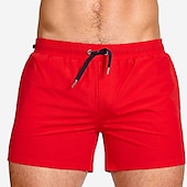 cheap Men&#039;s Swimming Shorts-Men&#039;s Swimwear Swim Shorts Swim Trunks Boxer Swim Shorts Shorts Plain Comfort Breathable Outdoor Daily Going out Sports Hawaiian White Pink