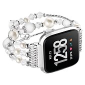 voordelige Fitbit-horlogebanden-Slimme horlogeband Compatibel met: Fitbit Versa 2 / Versa Lite / Versa SE / Versa Legering Sierstenen Smartwatch Band Bling Diamant Sierstenen Vrouwen mannen sieraden armband Vervanging Polsbandje