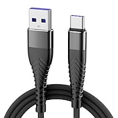 economico Cavetti per cellulari-5a cavo dati usb per iphone caricatore rapido cavo di ricarica per telefono android tipo c xiaomi huawei samsung filo caricatore per ipad