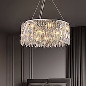 preiswerte Kronleuchter-Licht Luxus Wohnzimmer Kronleuchter neue moderne einfache runde Licht Luxus Kristalllampe Designer Wohnatmosphäre Restaurant Kronleuchter