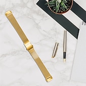 baratos Pulseiras de relógio Fitbit-Pulseira de Smartwatch Compatível com Fitbit Inspire 3 Inspire 2 / Inspire HR / Inspire Aço Inoxidável Relógio inteligente Alça Ajustável Com Transparência Mulheres Homens Pulseira Estilo Milanês
