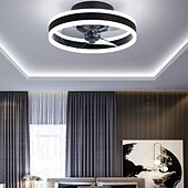 cheap Ceiling Fan Lights-Ceiling Fans with Lights Flush Mount Low Profile Indoor Ceiling Fan,18.7&quot; Dimmable Bladeless Ceiling Fans with Remote Control,Smart 3 Colors 6 Speeds Reversible
