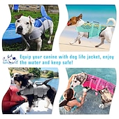 お買い得  ライフジャケット-犬用 ベスト ライフジャケット 犬のライフジャケット ファッション 反射 スポーツ＆アウトドア 安全用具 ビーチ ブルー 犬服 for ハスキー犬 ゴールデンレトリバー ビジョンフリーゼ ポメラニアン Small
