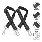 billiga Hundhalsband, selen och koppel-hundbilssele husdjursbil säkerhetsrep infällbar bil hundsäkerhetsrep reflekterande elastisk nylon