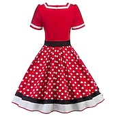 levne oblečení-Vintage inspirované oblečení z 50. let Grease kloboukové šaty dámské kostýmy Vintage cosplay na rande večerní festival hedvábný šátek