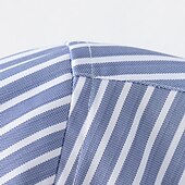economico camicie da uomo no stiro-Per uomo Camicie Camicia a righe Camicia non stirabile Banda Matrimonio Da mare Nero Verde chiaro Rosso Blu reale Manica corta Collo ripiegabile Per tutte le stagioni Abbigliamento Bottone giù