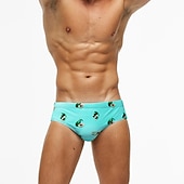 economico Costumi da Bagno per Uomini-Per uomo Costumi da bagno Slip da bagno Floreale Tropicale Spiaggia Piscina Per sport Essenziale Nero Bianco