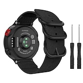 baratos Relógios Garmin-Pulseiras de Relógio para Garmin Forerunner 220/230/235/620/630/735XT Approach S20 / S6 / S5 Náilon Substituição Alça com ferramenta de remoção Ajustável Respirável Pulseira Esportiva Pulseira
