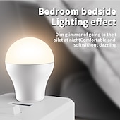 economico Lampadine LED a sfera-luce notturna portatile mini usb protezione per gli occhi, luce di emergenza luce di alimentazione mobile, luci usb di notte lampadina plug-in per camera da letto, bagno, asilo nido, corridoio,