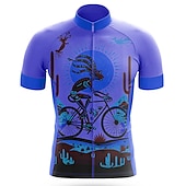 preiswerte Radtrikot Herren-Herren Radtrikot Grafik Lustig Kurzarm Fahhrad Trikot Oberteil mit 3 Gesäßtaschen Mountainbike MTB Straßenradsport Schnelltrocknend Reflektierende Streifen Rückentasche Feuchtigkeitsableitend Sport