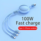 levne Kabely pro mobilní telefony-Nabíjecí stanice 3 Port Multi USB nabíječka Rychlé bezdrátové nabíjení 3 v 1 pro více zařízení Pro Mobilní telefon