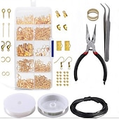 cheap Photobooth Props-10 Grid Jewelry Accessories Combination Set Open Loop Closed Loop Lobster Clasp Ring Hand Tool Pliers