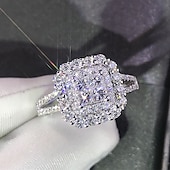 abordables Accessoires portables-Bague de mariage en zircon avec micro-ensemble classique pour femmes souhaitant un artisanat populaire