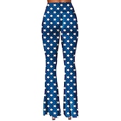 halpa Pohjat-Retro / vintage 1960 luku 1970 luku Housut Bell Bottom Housut Leveälahkeiset housut Hippi Naamiaispuku Naisten Arki-asut Tyttöjen polttarit Pride-paraati Aikuisten Housut