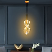 tanie Światła wysp-lampa wisząca led spiralna lampka nocna do sypialni 30 cm, nowoczesna minimalistyczna jadalnia bar regulowana długa linia sprzętowa lampa wisząca oprawa oświetleniowa sufitowa