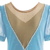 levne Šaty na krasobruslení-Šaty na bruslení Dámské Buz Pateni Šaty Narůžovělá Fialová Bílá / bílá Síťka Spandex Volnočasové sporty Trénink Soutěž Bruslařské oblečení Ručně vyrobeno Krátký rukáv Brusle / Štras