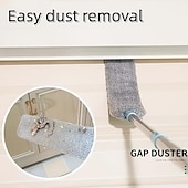 economico spazzolone-Detergente per polvere 1pc, spolverino in microfibra, artefatto per la pulizia della polvere a fessura retrattile, pennello in microfibra a manico lungo