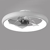 cheap Ceiling Fan Lights-Ceiling Fans with Lights Flush Mount Low Profile Indoor Ceiling Fan,21&quot; Dimmable Bladeless Ceiling Fans with Remote Control,Smart 3 Colors 6 Speeds Reversible