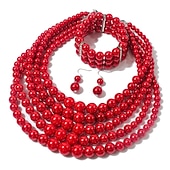 cheap Accessories and More-Earrings Pearl Necklace Choker Bracelet 3 Pcs Flapper Accessories Retro Vintage 1920s Alloy For The Great Gatsby Cosplay Women&#039;s Costume Jewelry Fashion Jewelry